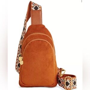 Style & Co. Tan Corduroy Sling Bag